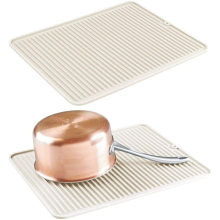 Yuming Silicone Dish Drying Mat for Kitchen Countertop, Sinks- Ribbed Design  Non-Slip, Waterproof, Heat Resistant drying mat